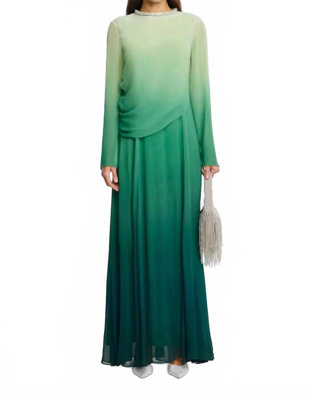 NEW ACLER women's bridle maxi dress in emerald